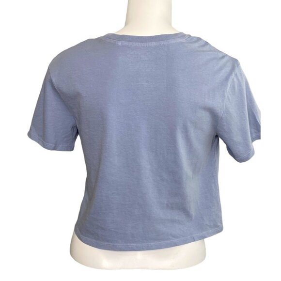 Casper Graphic Shirt Top Juniors' XS Blue Short-Sleeve‎ Crop Friendly Ghost NEW - Picture 2 of 10